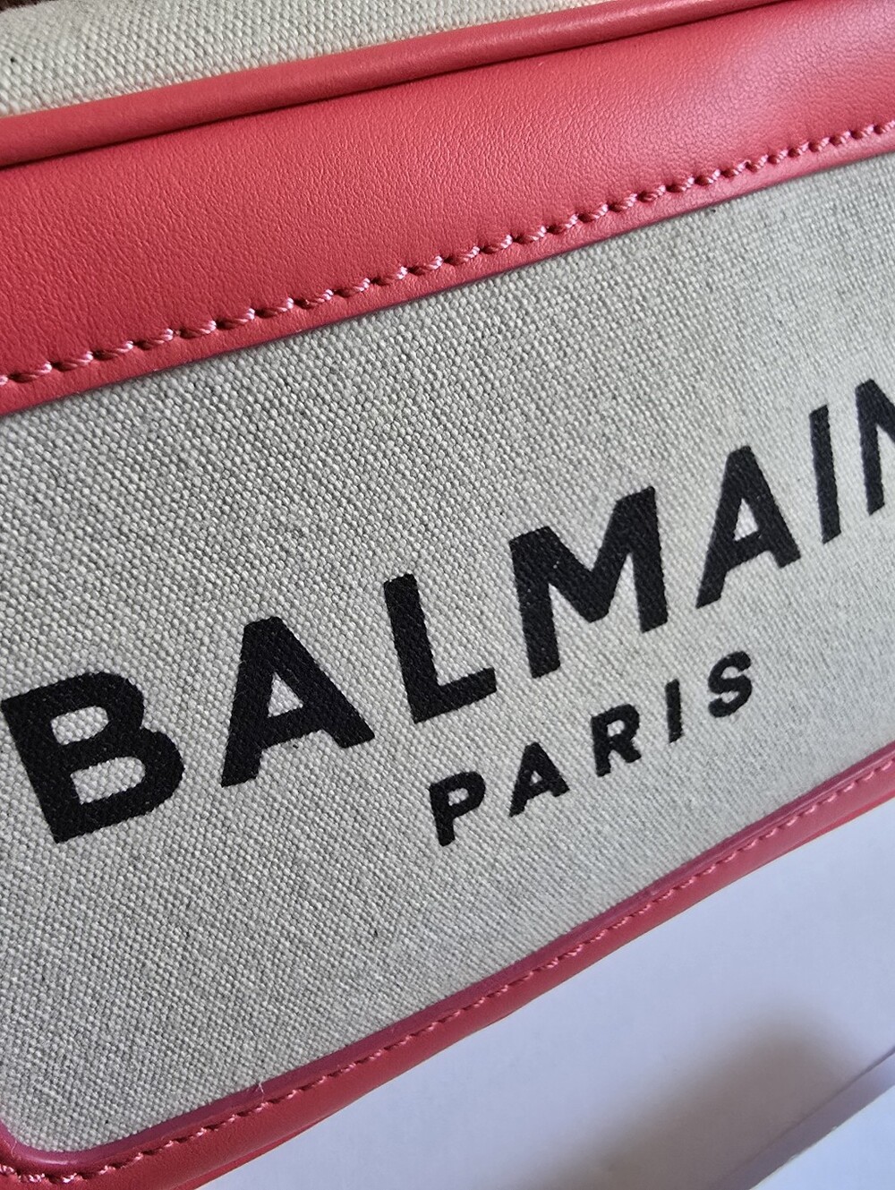 Balmain B-Army Small Camera Bag Natural Cream Pink - Picture 10 of 10